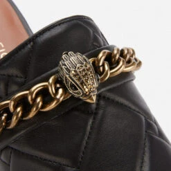 Kurt Geiger London Women's Chelsea Leather Flat Mules - Black -Cheap Stepwise Footwear Store 13123999 2104902341652927