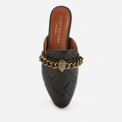 Kurt Geiger London Women's Chelsea Leather Flat Mules - Black -Cheap Stepwise Footwear Store 13123999 5104902341612412