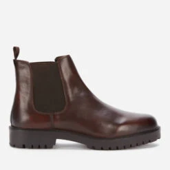 Walk London Men's Sean Leather Chelsea Boots - Brown