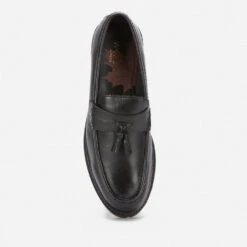 Walk London Men's Sean Leather Tassel Loafers - Black -Cheap Stepwise Footwear Store 13124530 1644898523472470