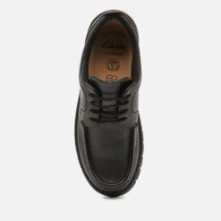 Clarks Branch Lace Youth School Shoes - Black Leather -Cheap Stepwise Footwear Store 13131190 1954883742133494