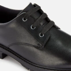 Clarks Dempster Lace Youth School Shoes - Black Leather -Cheap Stepwise Footwear Store 13131198 1144902148843014