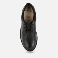 Clarks Dempster Lace Youth School Shoes - Black Leather -Cheap Stepwise Footwear Store 13131198 5864902148804287