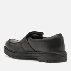 Clarks Youth Loxham Craft School Shoes - Black Leather -Cheap Stepwise Footwear Store 13131238 1854883743067805