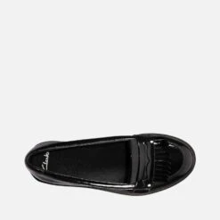 Clarks Youth Scala Bright School Shoes - Black Patent -Cheap Stepwise Footwear Store 13131268 5724940431021797