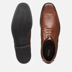 Clarks Howard Wing Leather Derby Shoes -Cheap Stepwise Footwear Store 13137590 1385025759440169