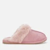 Clarks Women's Warm Lux Suede Mule Slippers - Rose