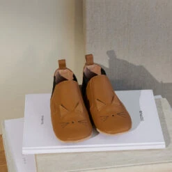 Liewood Kids' Edith Leather Slipper Shoes - Cat Golden Caramel -Cheap Stepwise Footwear Store 13148948 1165021573797959
