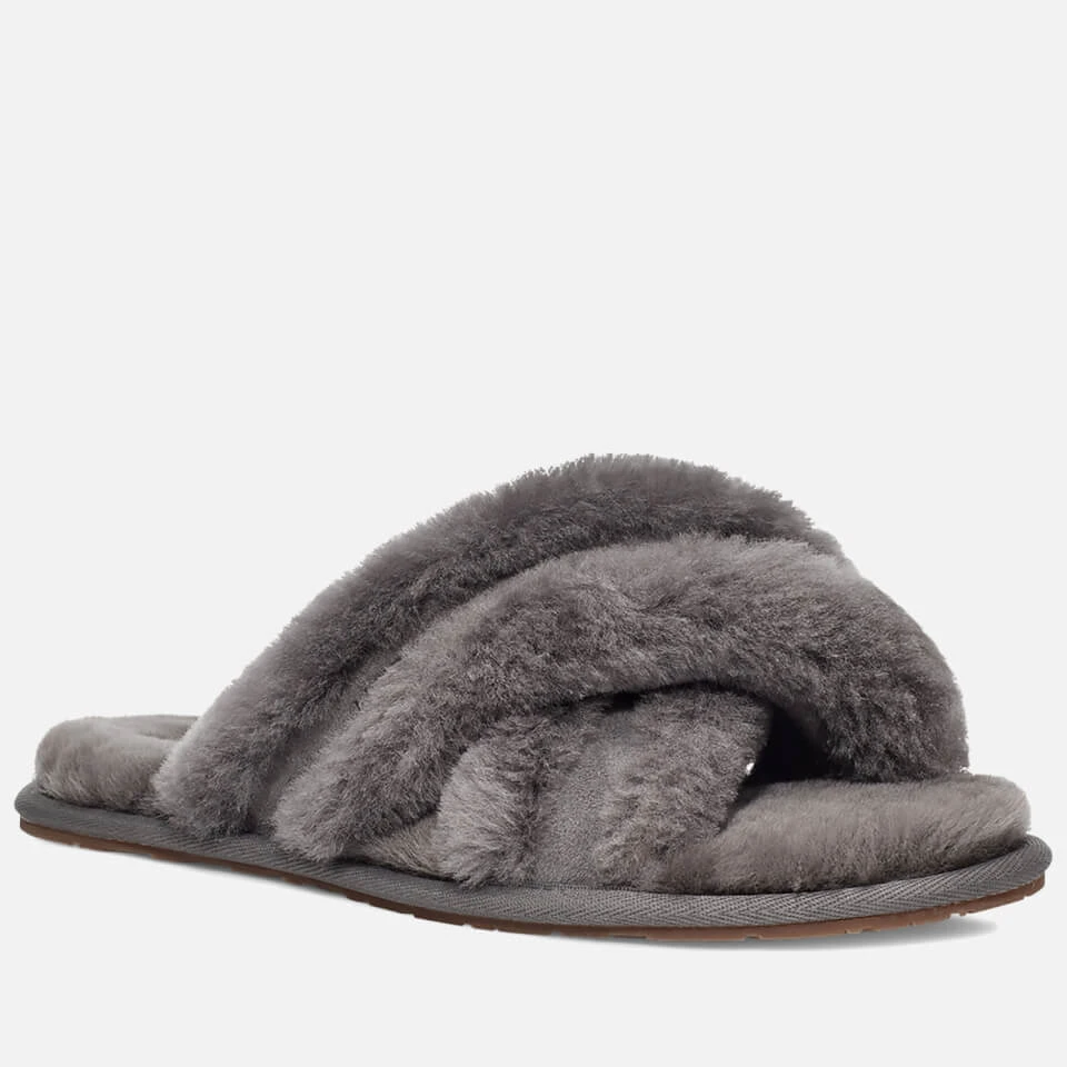 UGG Women's Scuffita Sheepskin Slide Slippers - Charcoal 2 UGG Women's Scuffita Sheepskin Slide Slippers - Charcoal - Image 2