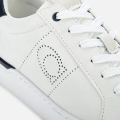 Coach Women's Lowline Leather Cupsole Trainers - Optic White/Midnight Navy -Cheap Stepwise Footwear Store 13167759 1124898774622309