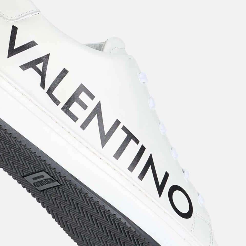 Valentino Women's Leather Cupsole Trainers - White/Black 4 Valentino Women's Leather Cupsole Trainers - White/Black - Image 4