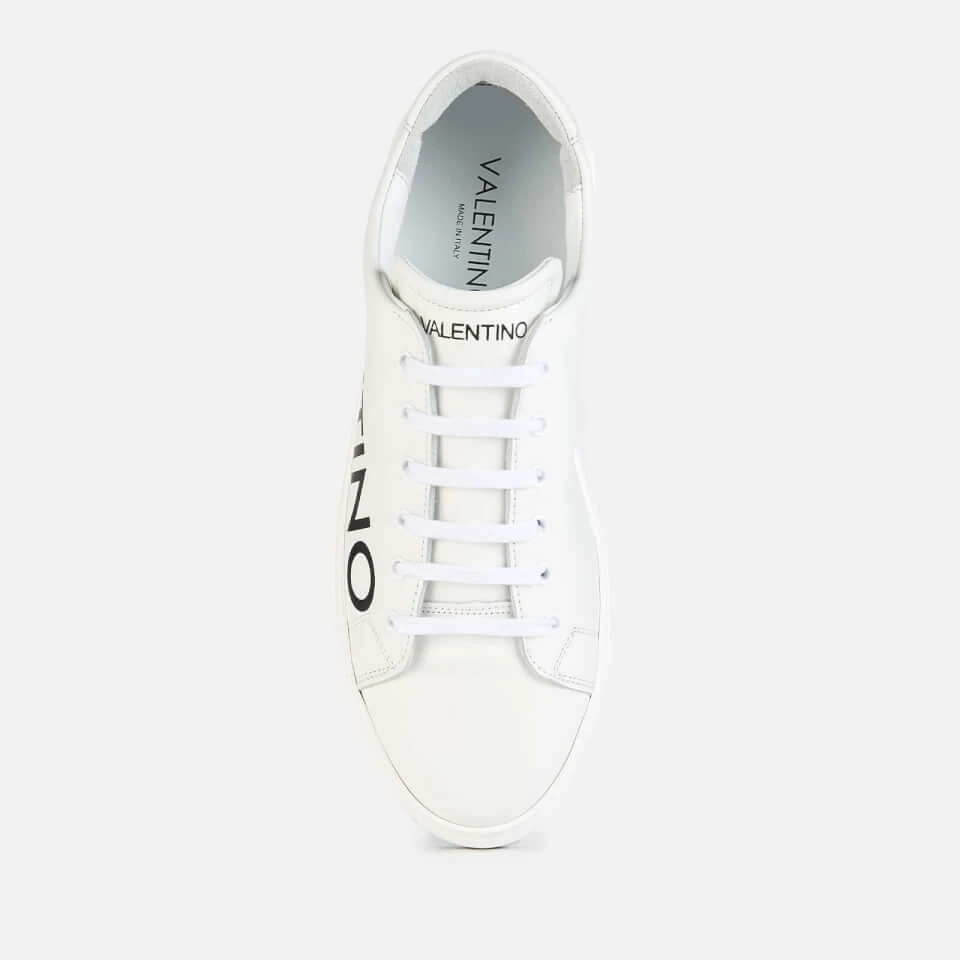 Valentino Women's Leather Cupsole Trainers - White/Black 3 Valentino Women's Leather Cupsole Trainers - White/Black - Image 3