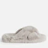 Ted Baker Women's Lopply Cross Front Slippers - Light Grey