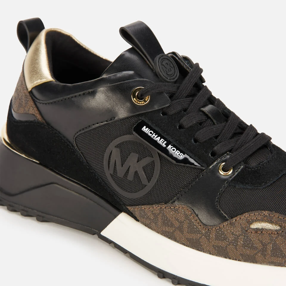 MICHAEL Michael Kors Women's Theo Running Style Trainers - Black 4 MICHAEL Michael Kors Women's Theo Running Style Trainers - Black - Image 4