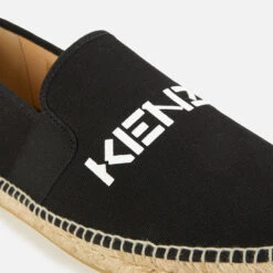 KENZO Men's Kenzo Logo Elastic Espadrilles - Black -Cheap Stepwise Footwear Store 13301572 1034933236761706