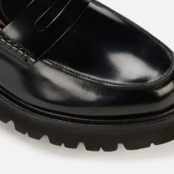 Grenson Men's Jefferson Hi Shine Leather Loafers - Black -Cheap Stepwise Footwear Store 13412016 8384926513951036