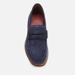 Grenson Men's Jago Suede Loafers - Navy -Cheap Stepwise Footwear Store 13412034 1064938453795342