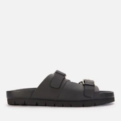 Grenson Men's Florin Leather Double Strap Sandals - Black