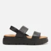 Dune Women's Location Leather Flatform Sandals - Black