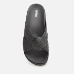 Melissa Women's Plush Slide Sandals - Black -Cheap Stepwise Footwear Store 13449145 6074938457462605