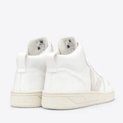 Veja Men's V-15 Leather Hi-Top Trainers - Extra White/Natural -Cheap Stepwise Footwear Store 13451954 9554951090169412