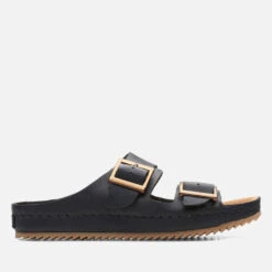 Clarks Brookleigh Sun Leather And Suede Sandals