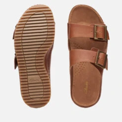 Clarks Brookleigh Sun Leather And Suede Sandals -Cheap Stepwise Footwear Store 13452714 1685025759558849