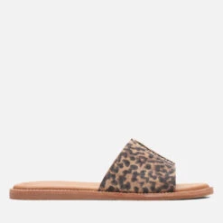 Clarks Women's Karsea Suede Mules - Leopard