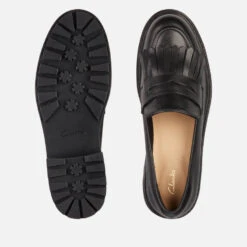 Clarks Women's Orinococ 2 Leather Loafers - Black -Cheap Stepwise Footwear Store 13452885 5915025759596400