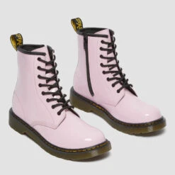Dr. Martens Youth 1460 Patent Lamper Boots - Pale Pink -Cheap Stepwise Footwear Store 13454443 6464940425885572