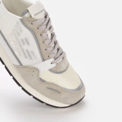 Emporio Armani Men's Fire Suede Running Style Trainers - Grey/Off White -Cheap Stepwise Footwear Store 13454747 1924951629261189