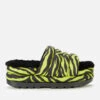 UGG Women's Puft Tiger Print Slide Sandals - Key Lime