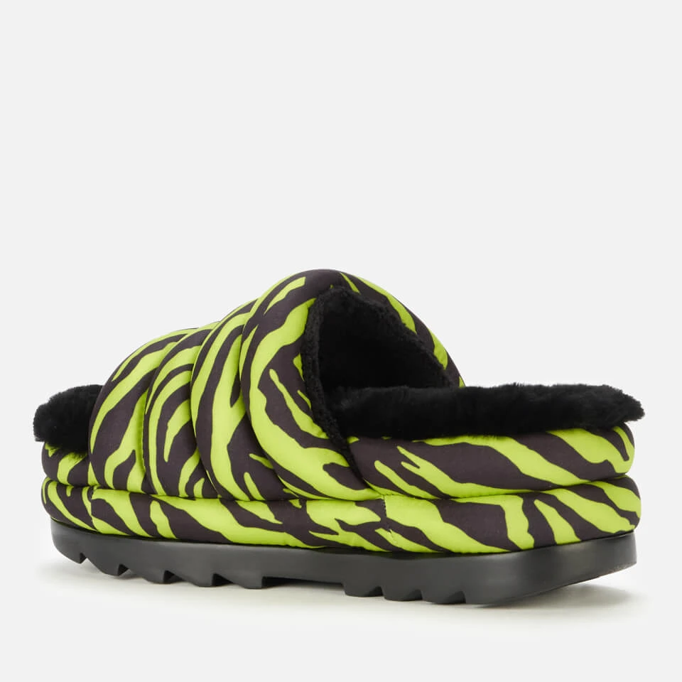UGG Women's Puft Tiger Print Slide Sandals - Key Lime 2 UGG Women's Puft Tiger Print Slide Sandals - Key Lime - Image 2
