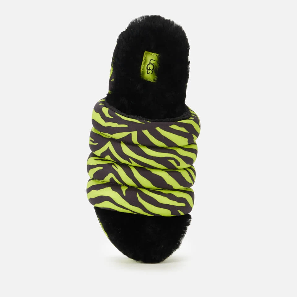 UGG Women's Puft Tiger Print Slide Sandals - Key Lime 3 UGG Women's Puft Tiger Print Slide Sandals - Key Lime - Image 3