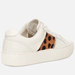 UGG Women's Dinale Leather Cupsole Trainers - White/Light Butterscotch -Cheap Stepwise Footwear Store 13491524 1124936307872338