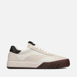 Clarks Youth Cica Trainers - Off White Suede