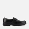 Clarks Youth Loxham Craft School Shoes - Black Leather