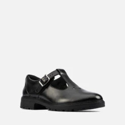 Clarks Youth Dempster Bar School Shoes - Black Leather -Cheap Stepwise Footwear Store 13523517 7084940443315227