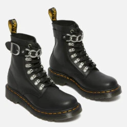 Dr. Martens Women's 1460 Pascal Chain Leather 8-Eye Boots - Black -Cheap Stepwise Footwear Store 13527915 1734959177170988