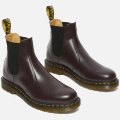 Dr. Martens Men's 2976 Smooth Leather Chelsea Boots - Burgundy -Cheap Stepwise Footwear Store 13528012 1564959178277238