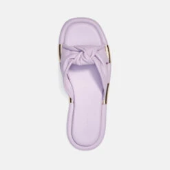 Coach Women's Brooklyn Leather Sandals - Violet -Cheap Stepwise Footwear Store 13529152 2264972661262438