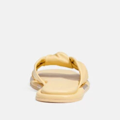 Coach Women's Brooklyn Leather Sandals - Vanilla -Cheap Stepwise Footwear Store 13529249 1554980886291122