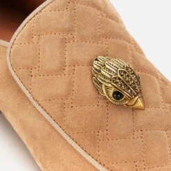 Kurt Geiger London Men's Hugh Eagle Head Suede Loafers - Beige -Cheap Stepwise Footwear Store 13529520 1044930108464933