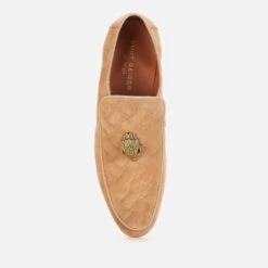 Kurt Geiger London Men's Hugh Eagle Head Suede Loafers - Beige -Cheap Stepwise Footwear Store 13529520 8644930108408575