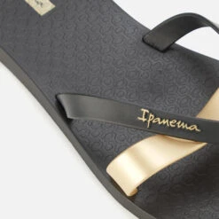 Ipanema Women's Kirei 21 Flip Flops - Black/Gold -Cheap Stepwise Footwear Store 13530218 4904945444061037