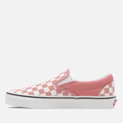 Vans Women's Checkerboard Classic Slip-On Trainers - Rosette/True White -Cheap Stepwise Footwear Store 13531297 5034947742350975