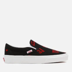 Vans Women's Waffle Lovers Classic Slip-On Trainers - Black/True White
