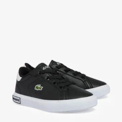 Lacoste Infant Powercourt Trainers - Black -Cheap Stepwise Footwear Store 13559400 9454935521594559