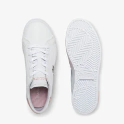 Lacoste Kids' Powercourt 0721 Trainers - White/Pink -Cheap Stepwise Footwear Store 13559423 1714935522276798