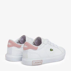 Lacoste Infant Powercourt 0721 Trainers - White/Pink -Cheap Stepwise Footwear Store 13559433 1084935522504132